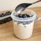 Overnight Oatmeal Container with Lids (4-Piece Set) - 16 oz Plastic Containers with Lids - Portable Cereal and Milk Container on the Go | Airtight Snap Lock Storage Jars